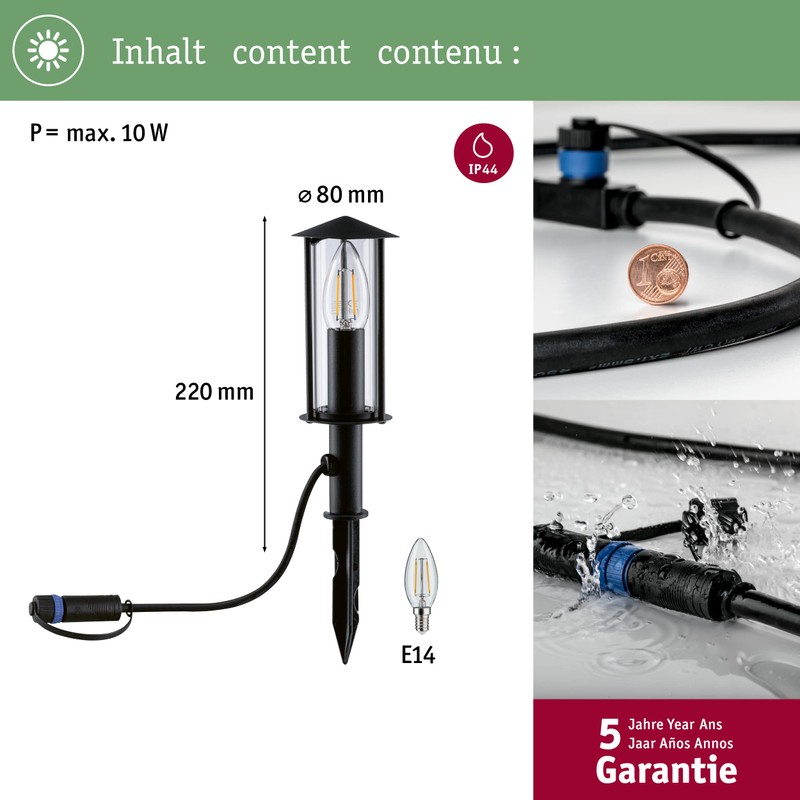 Paulmann Mini Poller 94323 Plug & Shine LED Outdoor Light