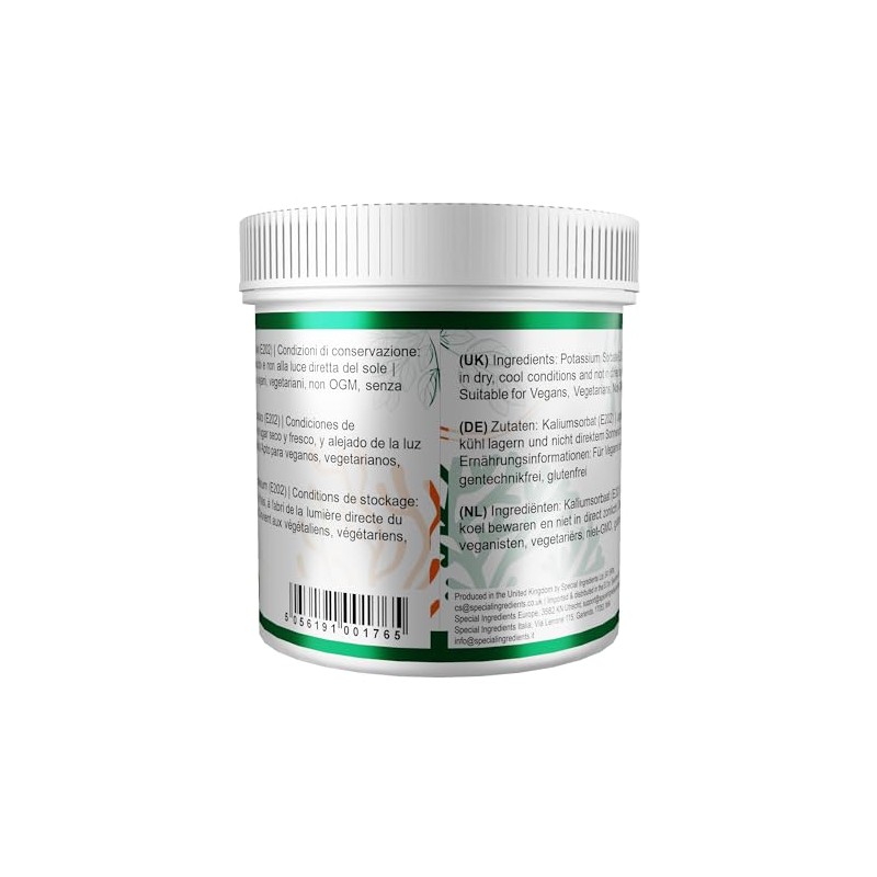 SPECIAL INGREDIENTS Potassium Sorbate (Mould Inhibitor) 250g Premium Quality, Non-GMO,