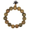 Aoiwyui Tibetan Buddhist Green Sandalwood Beads 15mm,Scented Sandalwood Link Wrist