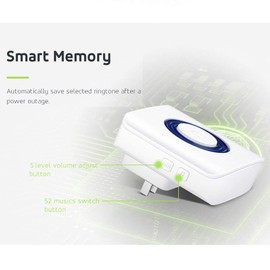 Receptor adicional para cuidadores, parte del buscador de cuidadores inalámbricos, sensor de movimiento, alarma de cama y prevención de caídas para pacientes caseros ancianos con 52 tonos de anillo, 1 receptor