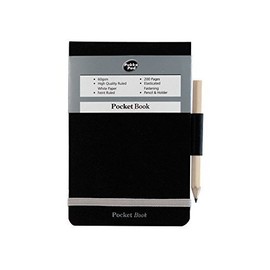 3 x Pukka Pad, Black Pocket Book A7 with Pencil