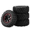 Pack of 4 Durable Tyres, 6-Hole Wheel Tyres, Rubber Tyres