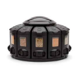 Kitchen Art Select-A-Spice Auto-Measure Pro Carousel 12 Compartments Black