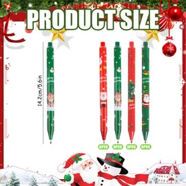 Fzyisw Pack of 24 Christmas Ballpoint Pens, 0.5 mm Printing Christmas Ballpoint Pens, Perfect as Christmas Gifts for Students, Children and Colleagues