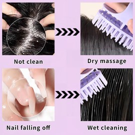 Qivorimith Scalp Massager for Hair Growth,Head Massager Scalp Stress Relax,Shampoo Scalp Brush Massager for Women Men Kids(Purple)