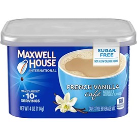 Maxwell International Cafe Cafe-Style Sugar Free French Vanilla Cafe Beverage Mix 4 OZ (Pack of 16)