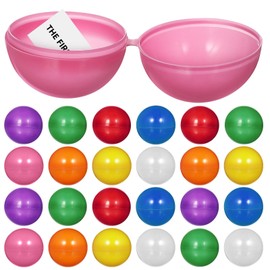 Toyvian 25 Pcs Raffle Balls Plastic Hollow Balls for Vote Box, Colored Party Game Balls Entertainment Balls for Table Game, 4cm, Random Color
