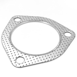 Muffler Gasket, 1 Piece, Triangular φ2.8 inches (70 mm), Pitch, 3.7 inches (93 mm), Turbo Gasket, Exhaust Gasket, Flange Gasket, Metal Ring, Ceramic, Muffler Gasket, For Motorcycles, Engine Cover,