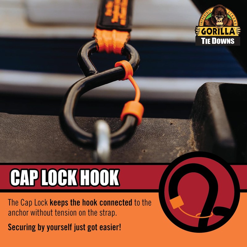 Gorilla Ratchet Tie Down Straps (2Pack) 1.5in x 14ft -