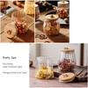 FANTESTICRYAN Glass Coffee Nuts Canister Airtight Storage Jar Petal Decorative