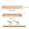 sourcing map Wood Pull Handles, 2pcs 192mm/7.56" Hole Distance Wooden