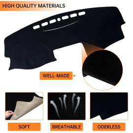 Dooyilets Car Dash Cover Mat Fit for 2007-2011 Toyota Camry, Dash Board Cover Pad Carpet, Dashboard Mat Non-Slip Pad Carpet Sunshield Protector Interior Accessories (Black)