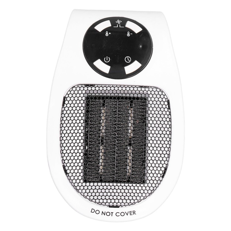 500W Black and White Mini Electric Heater Portable Wall Mounted