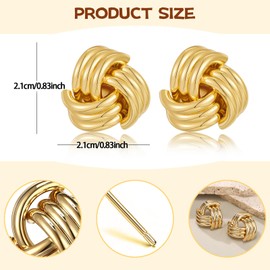 Hebterrka Goldene Creolen Große Geometrische Tropfen Ohrringe für Damen, trendige Gold Ohrringe, lange Glieder Ohrringe, Schmuck, Geschenk