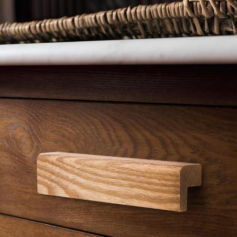 6 Pack Solid Wooden Cabinet Handles Cupboard Drawer Pull 128mm