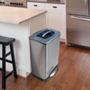 Household Essentials Trash Krusher Manual Trash Compactor, 40 L, Stainless