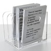 AIMOLLY Clear Acrylic Organizers - 3 Vertical Compartments Acrylic Folder