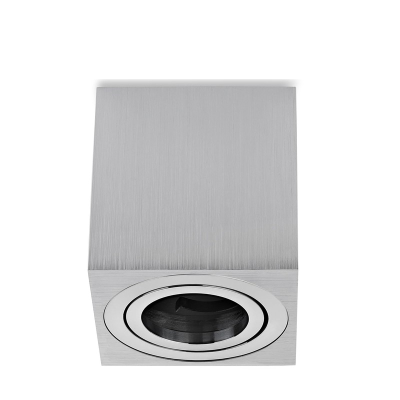 Sweet Led Surface-Mounted Spotlight GU10 Square - Brushed Aluminium -