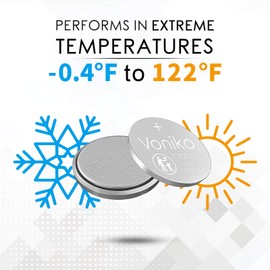 Voniko CR2016 3V Lithium Batteries 6 Pack for Child Safety, Compatible with Remotes, Key Fobs, Glucose Monitors - 7 Years Shelf Life