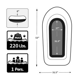 BESTHLS Inflatable Boat Float Raft for Swimming Pool and Lake Safe Comfortable for Teenagers and Adults