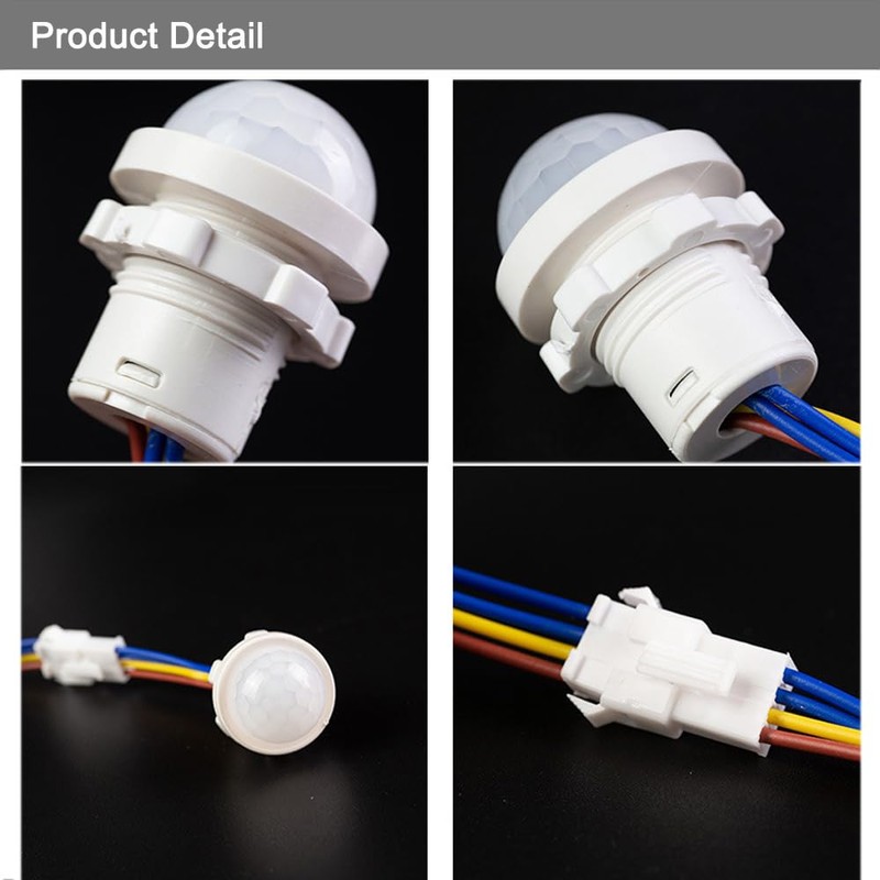 Greluma 5PCS 110V/220V PIR Infrared Sensor Switch Mini Infrared Motion
