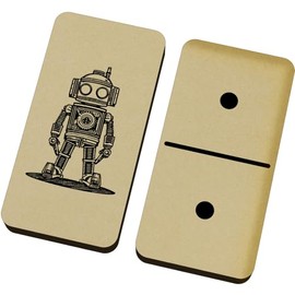 Azeeda 'Clockwork Steampunk Robot' Domino Set & Box (DM00040325)