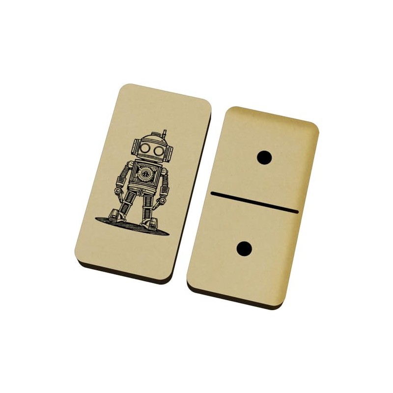 Azeeda 'Clockwork Steampunk Robot' Domino Set & Box (DM00040325)