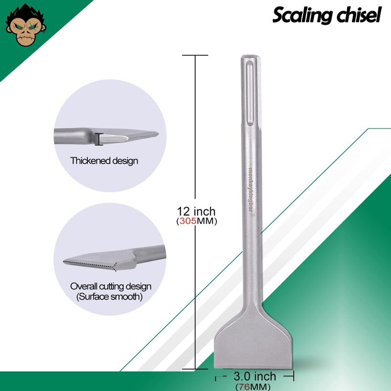 Monkey King Bar -SDS Max Bits 12INCH -SDS Max Chisel