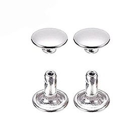 Remaches de piel de doble tapa de 8 mm x 8 mm, 100 unidades