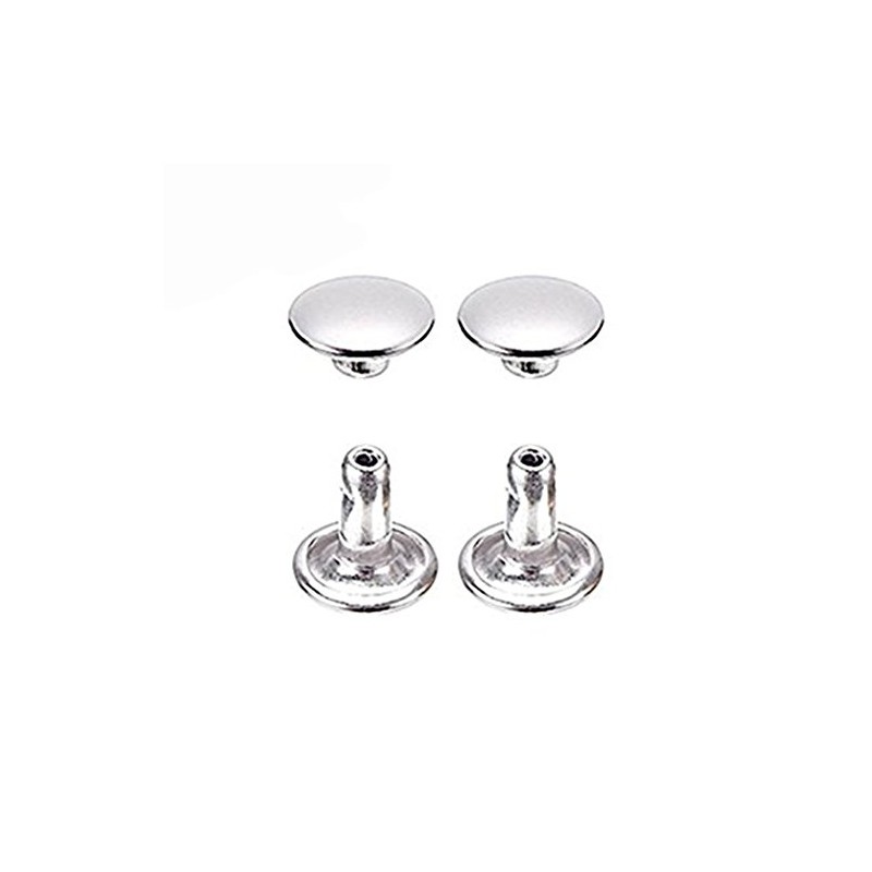 Remaches de piel de doble tapa de 8 mm x