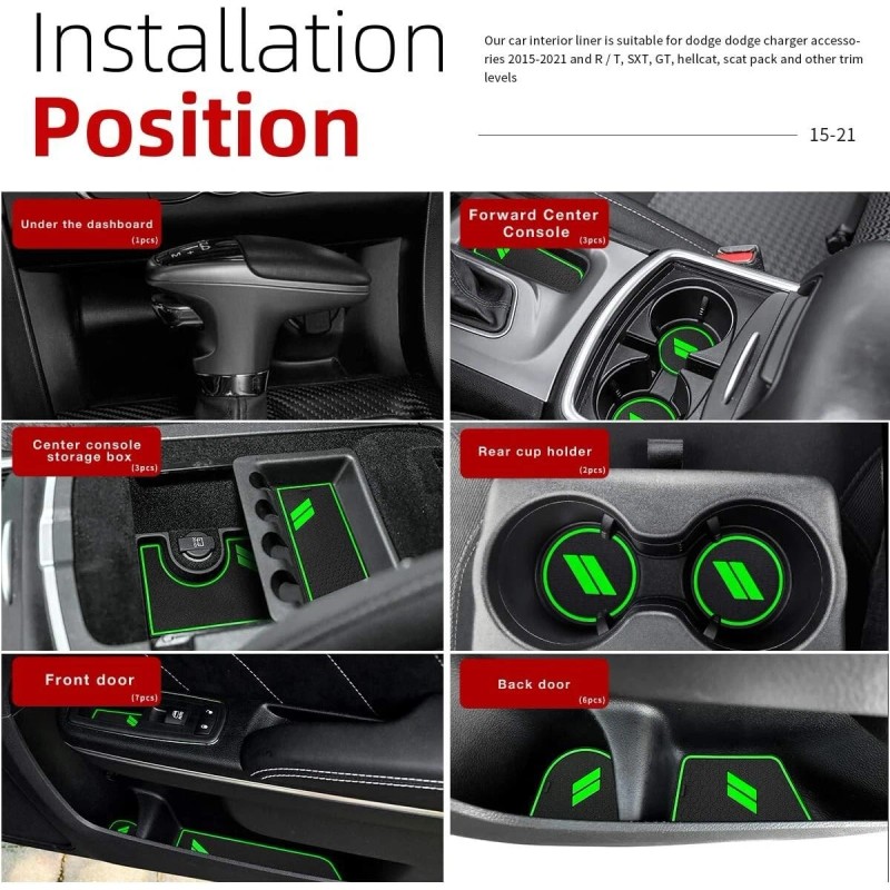Auovo Anti dust Mats for Dodge Charger 2023 2022 2021
