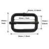 BIKICOCO Metal Slide Adjuster Buckle Tri-Glides with Movable Center Bar,