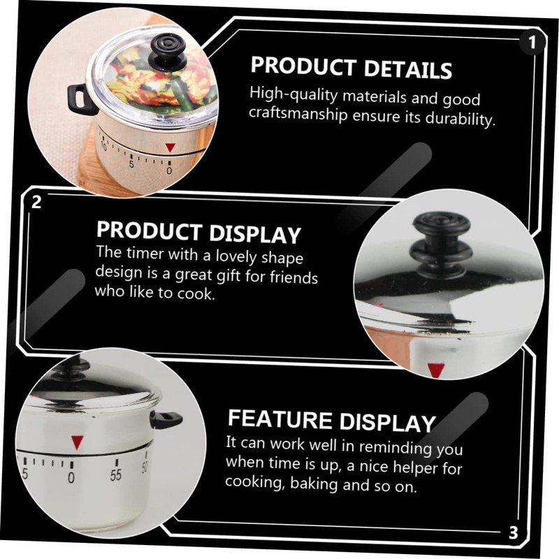 iplusmile Mechanical Kitchen Timer Countdown Timer for Cooking Baking Design