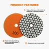 Diamond Dry Polishing Discs - Pack of 7 100 mm