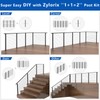 Zylorix 42" Cable Railing Post T304 Stainless Steel Angled Drilled