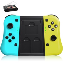 JoyPlay Controller for Switch, Wireless Controller Compatible with Switch/Lite/OLED, 6-Axis Gyro, Dual Vibration,Joystick,Quick Pairing, Includes a Holder