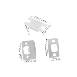 Operitacx 1 Satz Türschlossplatte Set Schließbleche für Innentüren Türknauf -Trefferplatte verlängertes Türschließblech Türschilder Türschild aus Massivholz Türschlagplatte Eisen Silber