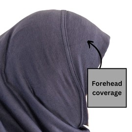 Girls Jersey Hijab instant headscarf cotton viscose plain Amira, readymade pull on kids scarf, ideal for any occassion school/nursery/madrassah/mosque/Ramadan/Eid (Grey)