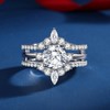 VAXOJEL Moissanite Rings for Women 3CTTW (2CT Center) Wedding Ring
