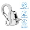 asdmm Boat Anchor Hook Knotless System, Stainless Steel Cam Cleat