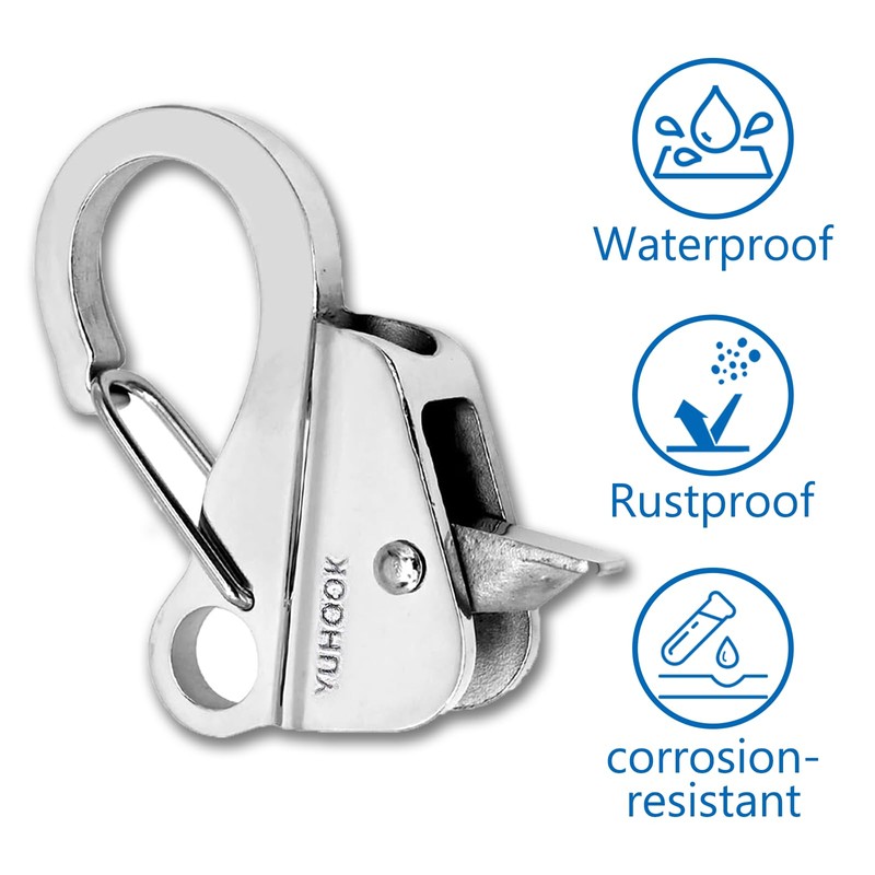 asdmm Boat Anchor Hook Knotless System, Stainless Steel Cam Cleat