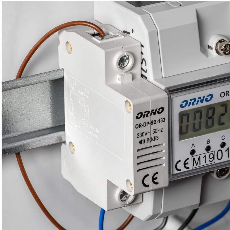 ORNO DP-SB-133 Doorbell Wired for DIN-1 Module Rail 1 Ton