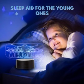 LED Lamp World of Tanks Logo Changing Colour USB Night Light