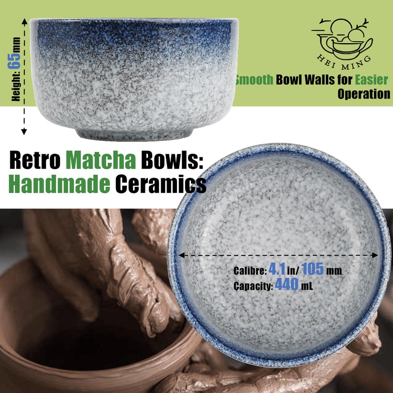 HEI MING Matcha Tea Set has 8 Pieces, Ceremonial Matcha