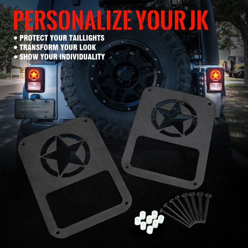 Xprite Black Light Guard American Military Five Star Rear Tail