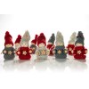 BRUBAKER 10-Piece Set Christmas Dolls - Wood/Knit - 3.2 Inches