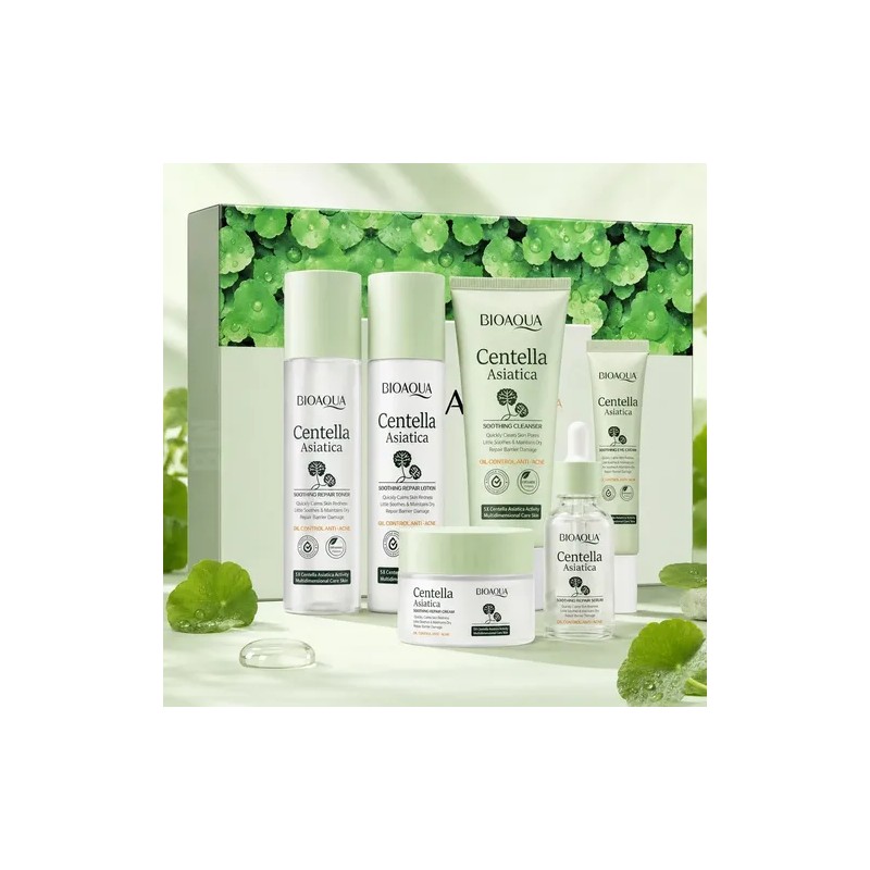 Kit Facial Centella Asiática Suaviza Regenera Hidrata 6 Pza