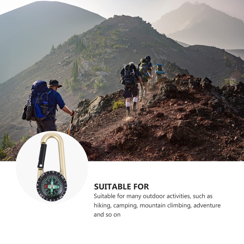 TEHAUX Compass, Keyring Scale, Compass, Compass, Compression, Fluorescent, Waterproof, Lightweight,
