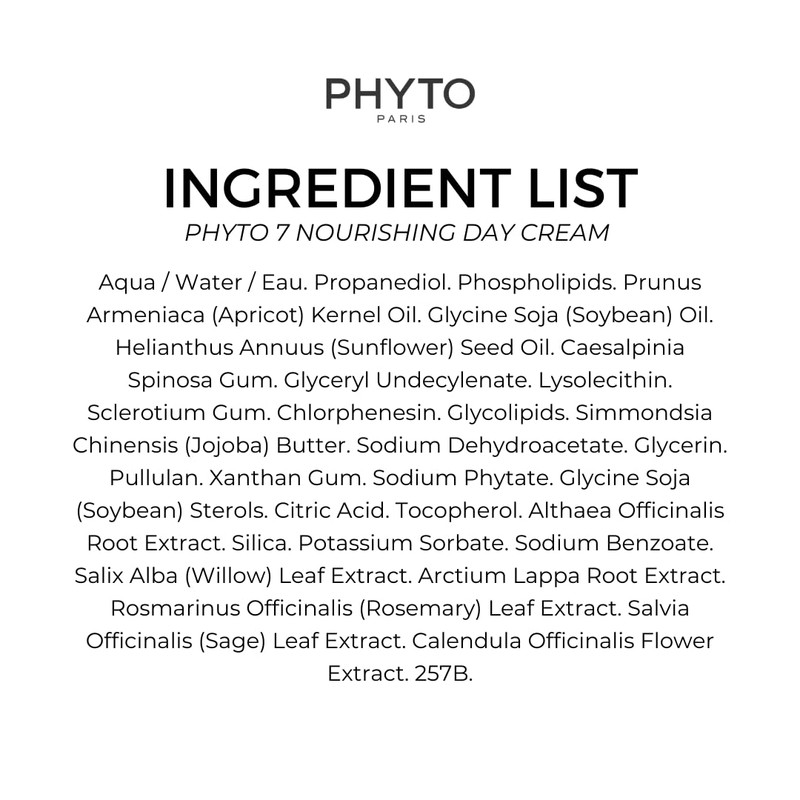 PHYTO Hydrating Day Cream with 7 Plants for Dry Hair,