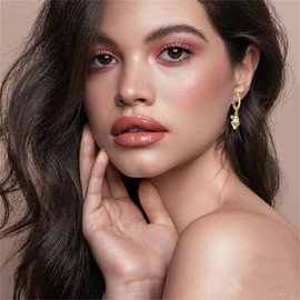 WCRAZYE Cactus Hoop Earrings and Necklace Set for Women Cute Small 14K Gold Plated Tiny Tropical Potted Plant Charms Dangle Drop Huggie Hoops Cartilage Earring Dainty Unique Jewelry Gifts (Gold Cactus)